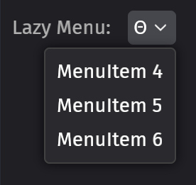 lazy menu